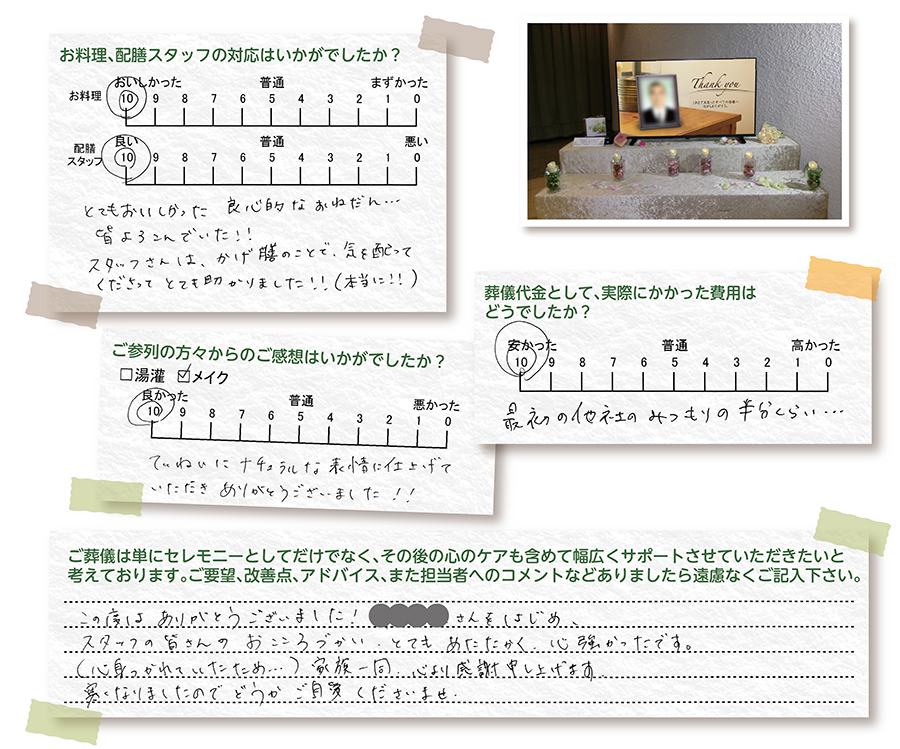 市川市斎場 お葬式 お客様の声